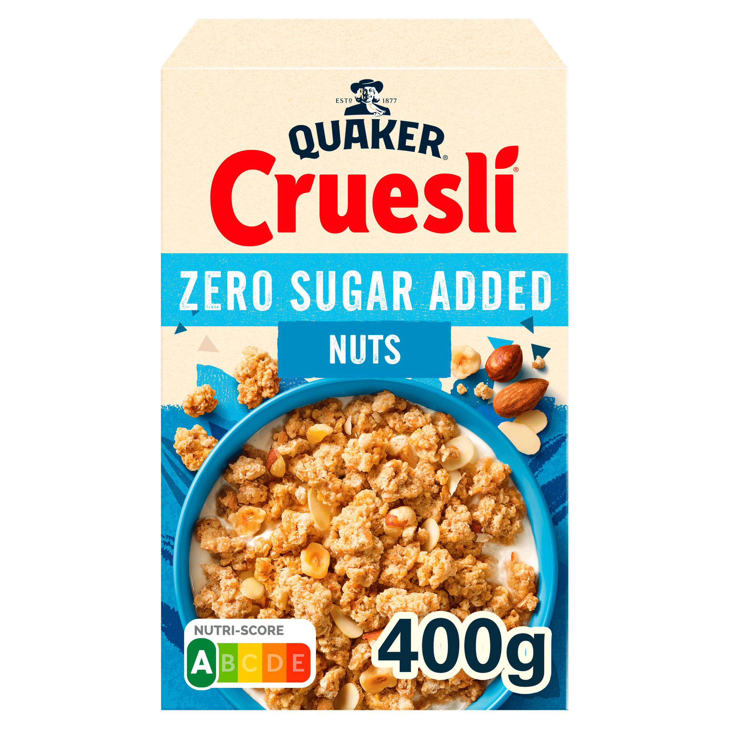 Quaker Cruesli Zero Sugar Added noten