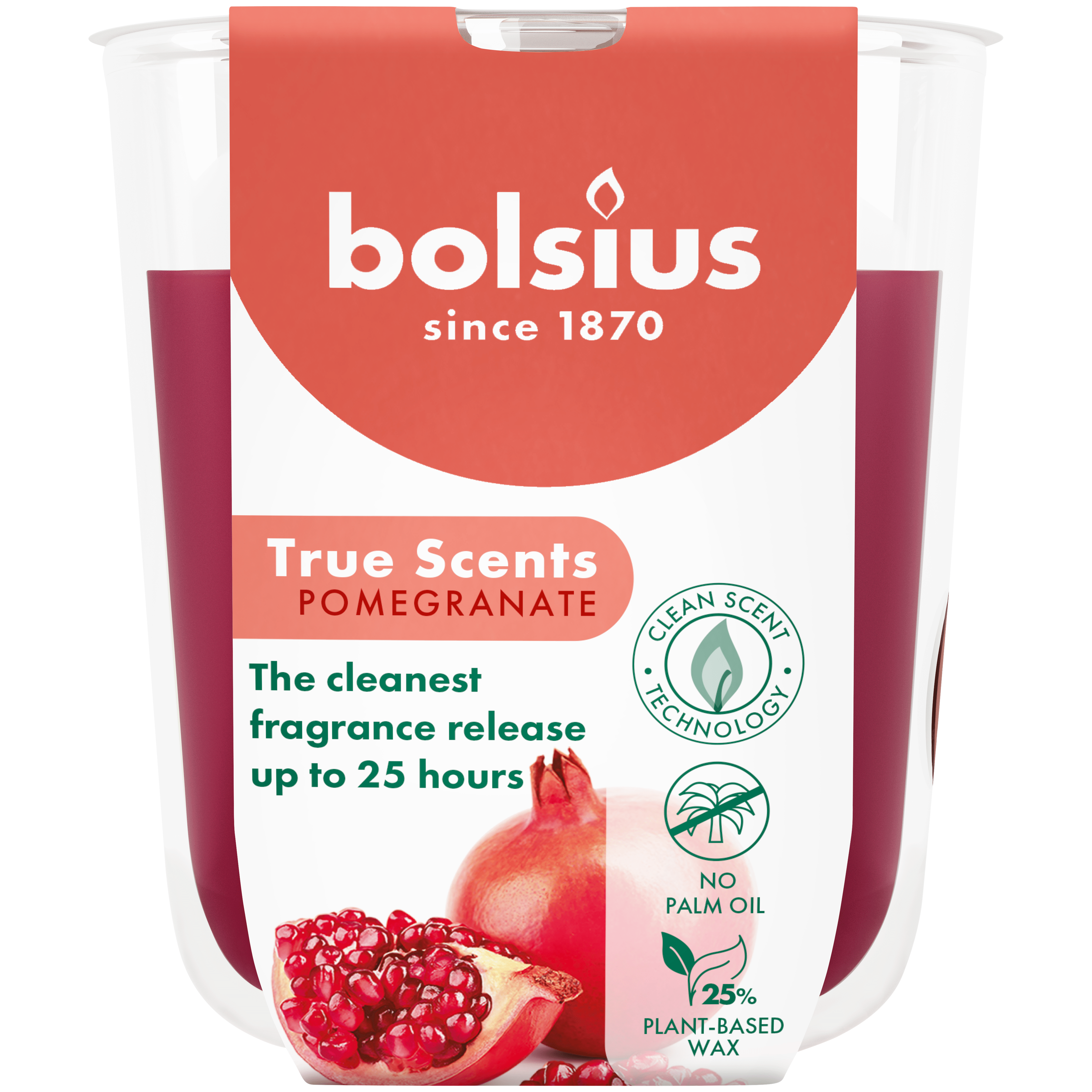 Bolsius Geurglas 80/73 True Scents Pomegranate