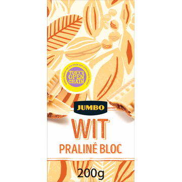 Jumbo Wit Praliné Bloc 200 g