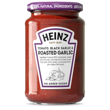 Heinz Pastasaus Tomaat, Zwarte & Geroosterde Knoflook 350g
