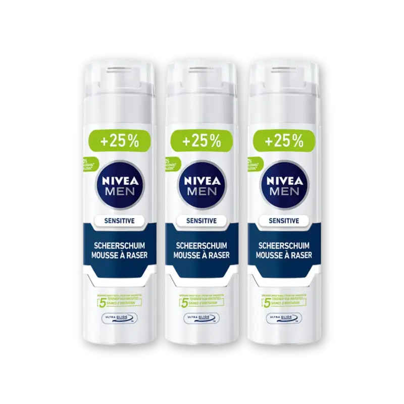 NIVEA Men sens scheerschuim met kamille 3-pack