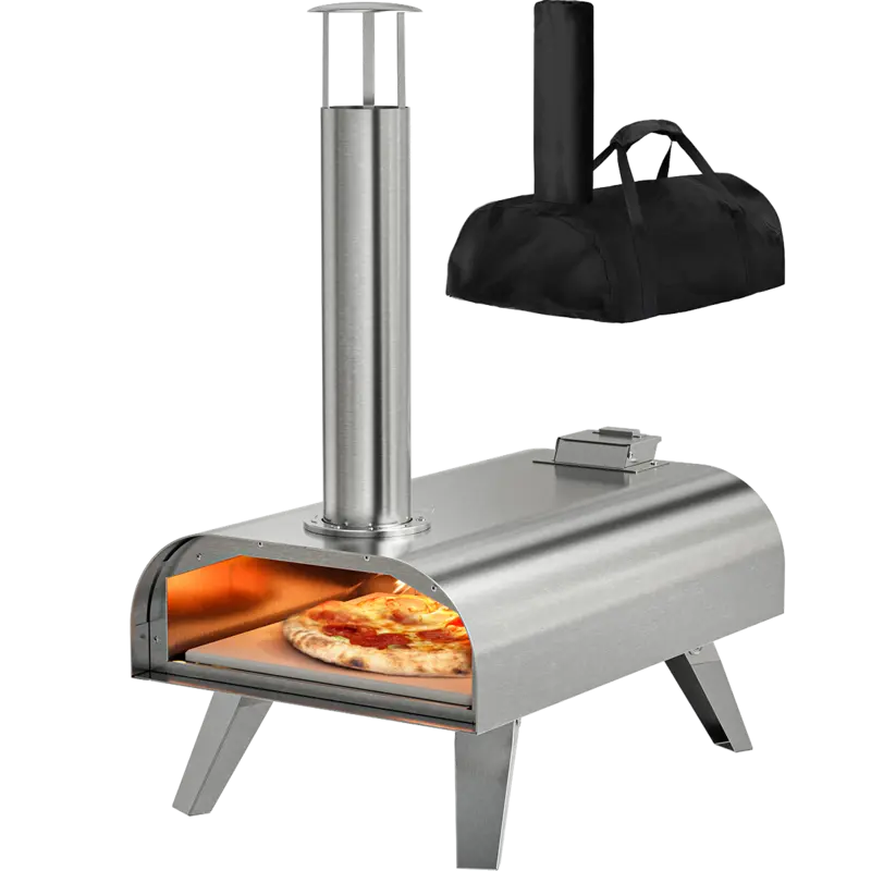 KitchenBrothers Pizza oven hout met hoes