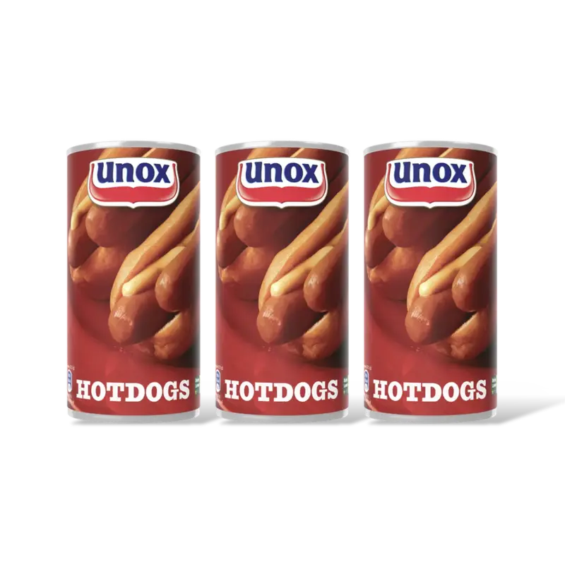 Unox Hotdogs 3-pack