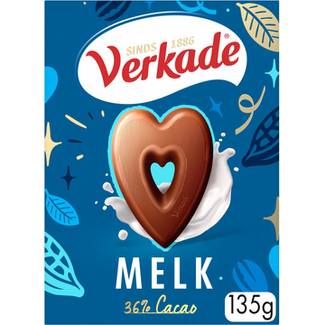 Verkade Chocoladehart Melkchocolade 135 g