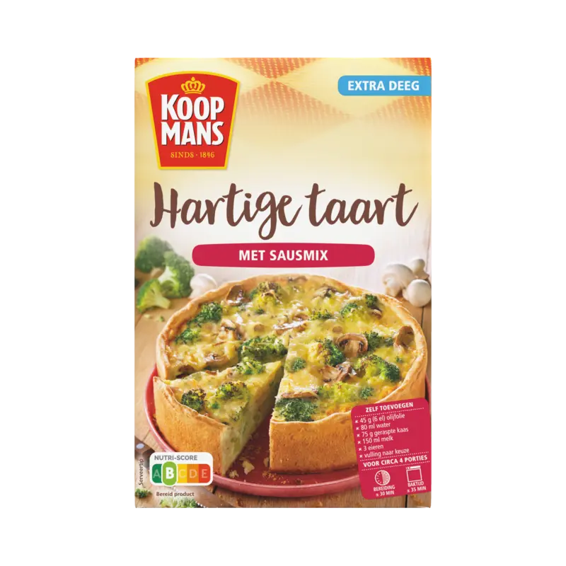 Koopmans Hartige taart met sausmix