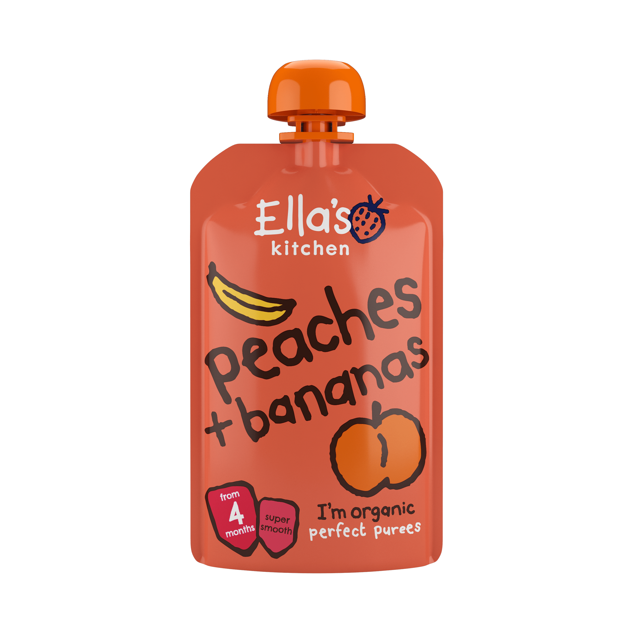 Ella's Kitchen Knijpfruit perzik + banaan 4m+