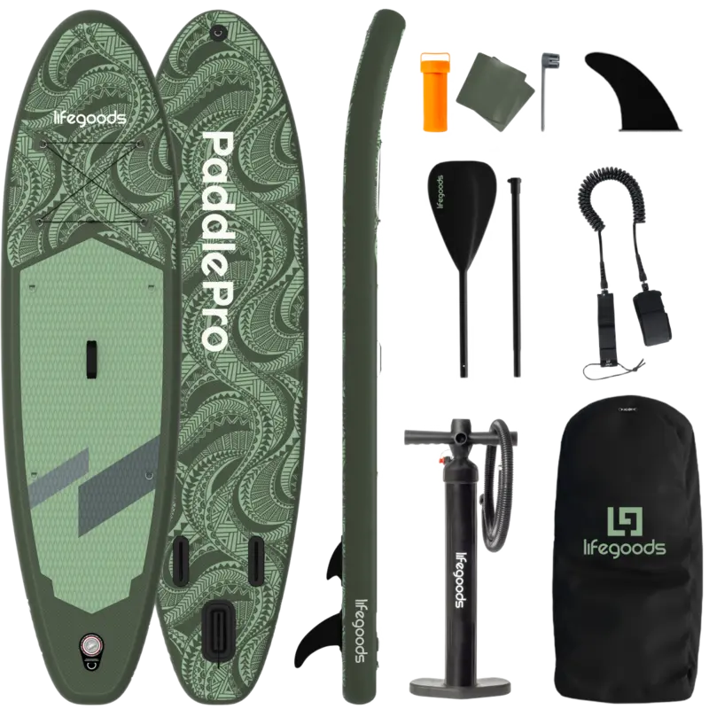Lifegoods SUp board basic allround 1 tribal green