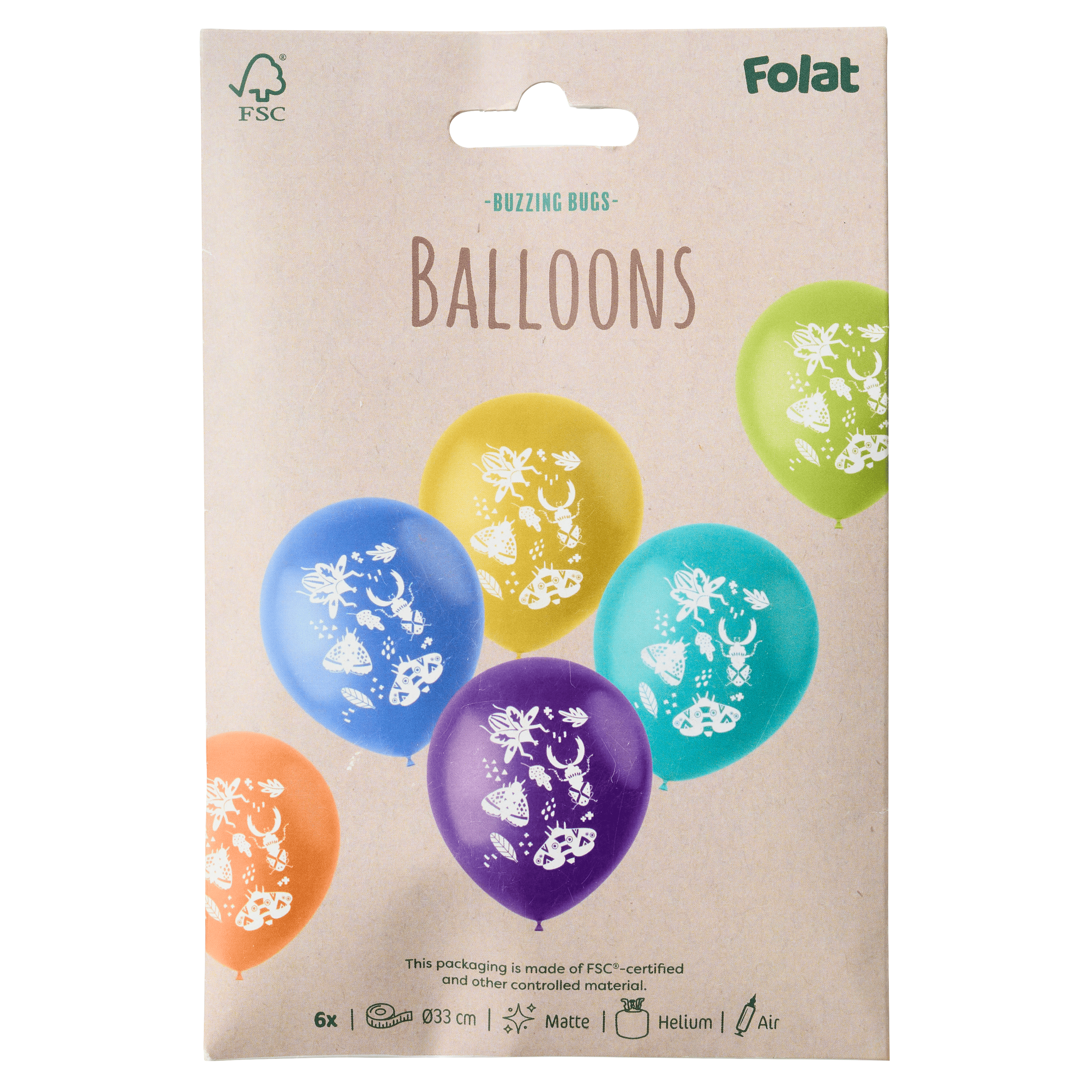 Folat Latexballonnen - Buzzing Bugs - 33 cm
