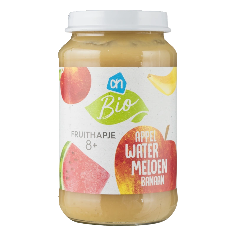 AH Biologisch Fruithapje appel watermeloen banaan 8m+