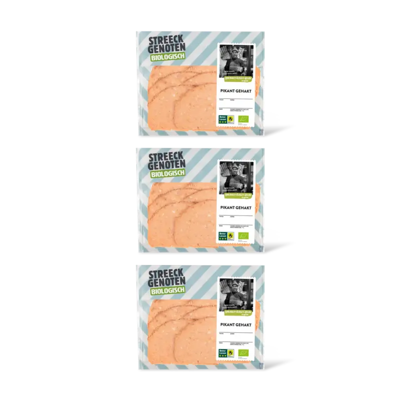 Streeckgenoten Biologisch pikant gehakt 3-pack
